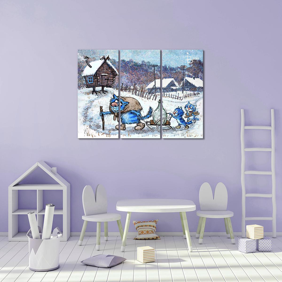 Модульная картина Валерьяновна 3 модуля общий размер без пробелов 120x180 см (_rinaz_2019195002)