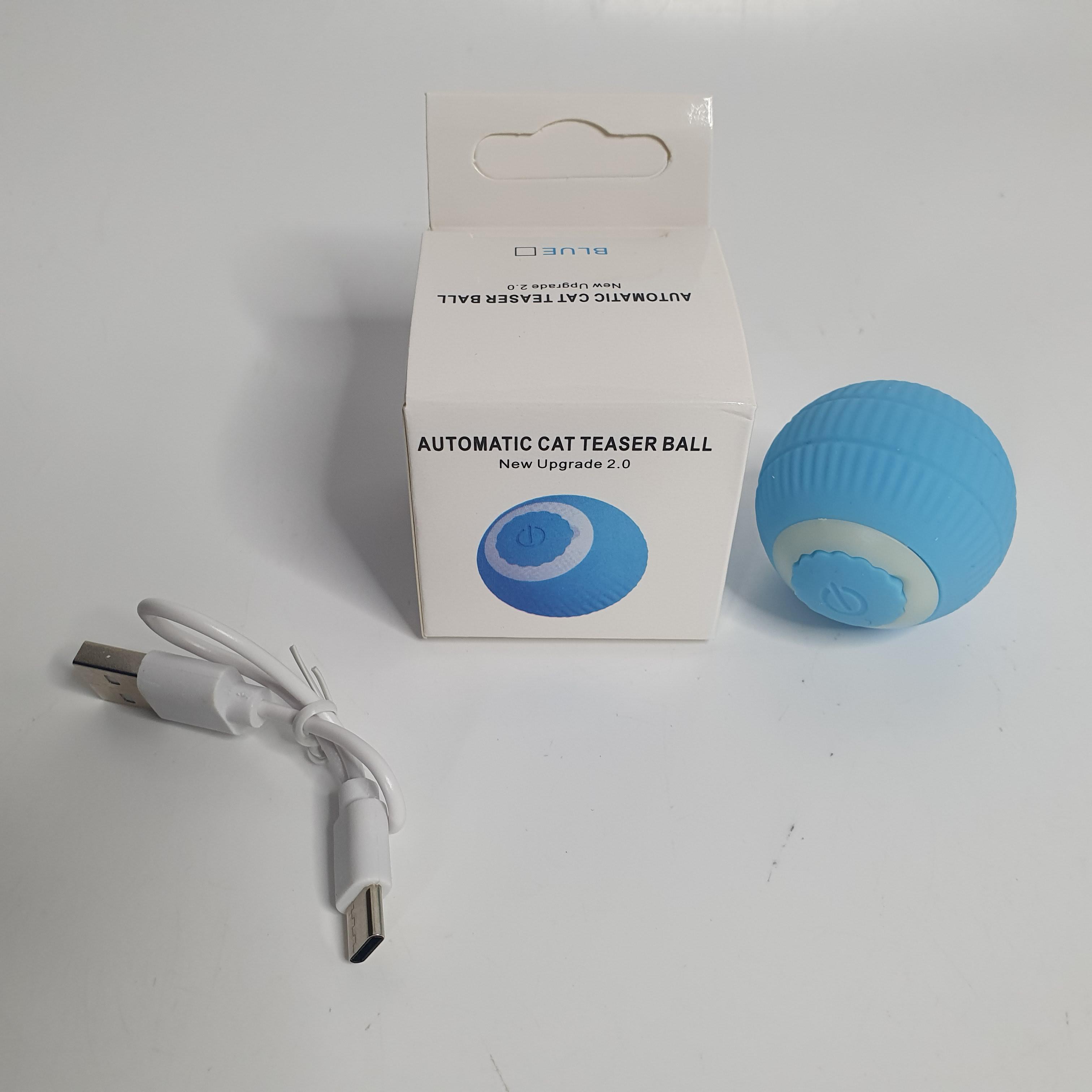 Мячик для животных интерактивный для кошек и собак с подсветкой Голубой (LY-599-Blue)