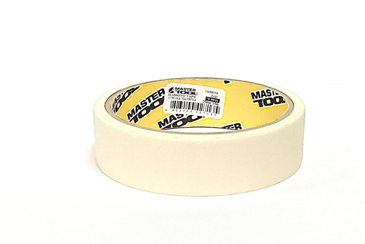 Лента малярная универсальная MasterTool GripBond Easy 25 мм х15 м Белый (79-9941) Лента малярная универсальная MasterTool GripBond Easy 25 мм х15 м Белый (79-9941)