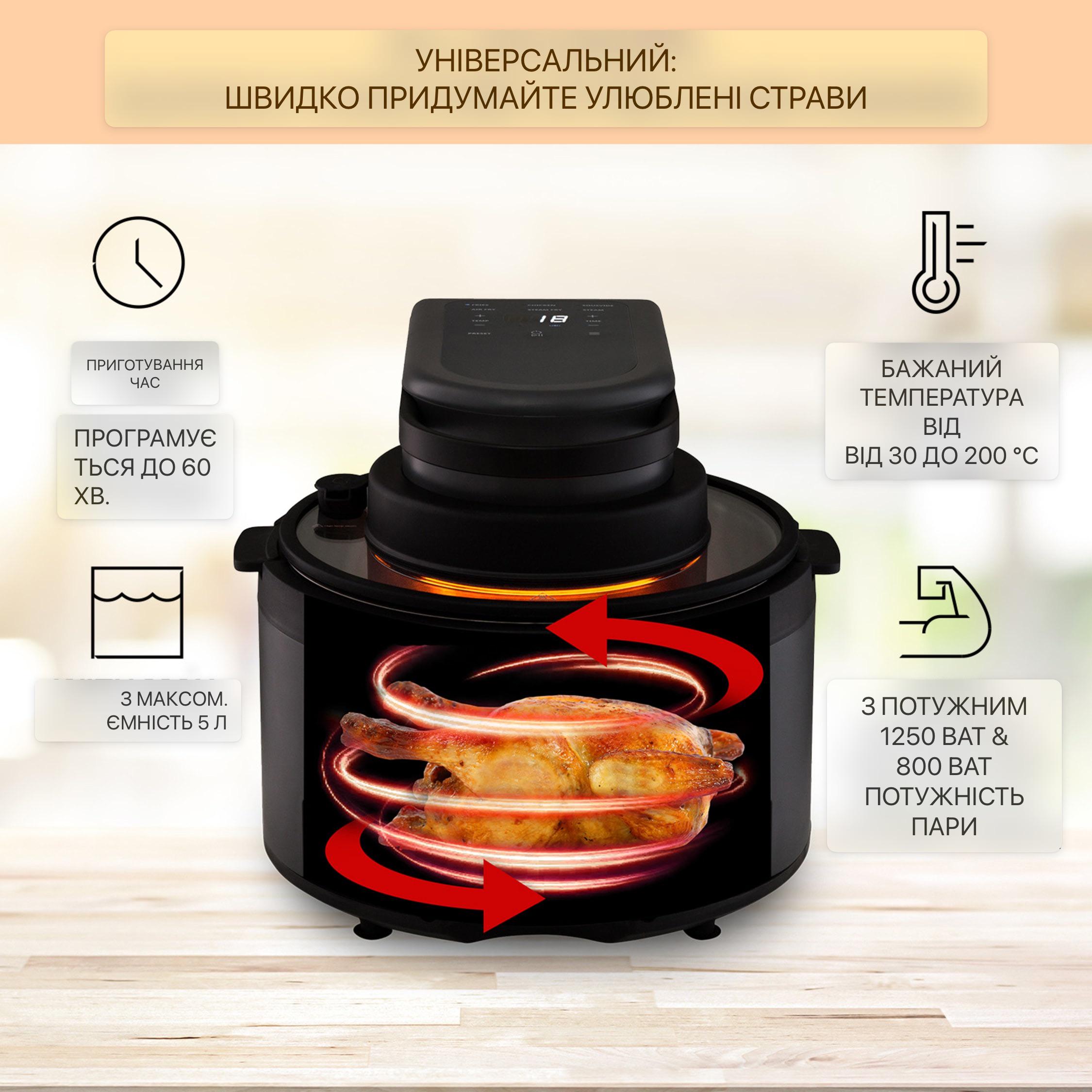 Аэрофритюрница KLARSTEIN Vendure с термостойким корпусом - фото 4 Аэрофритюрница KLARSTEIN Vendure с термостойким корпусом - фото 4