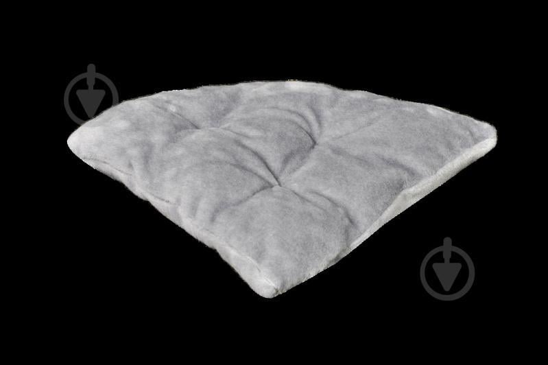 Подушка-лежак (синтепон) для котів та собак Мур-Мяу трикутна 40 х 40 см Сіра