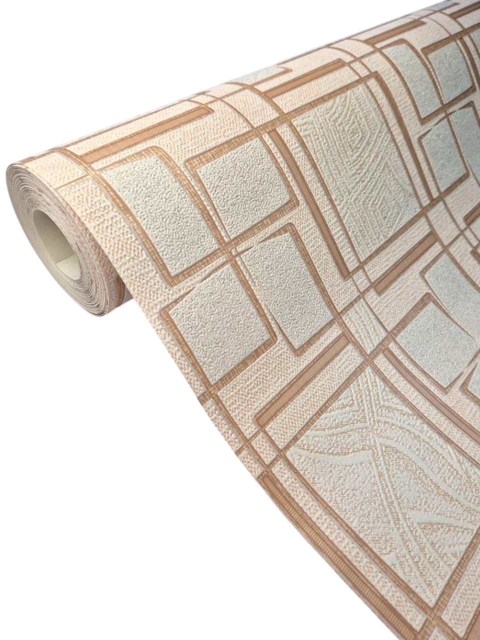 Шпалери вінілові 9421-02 з геометрією для коридору/кухні/вітальні 10x0,53 м Бежево-коричневий (2561468652) - фото 2