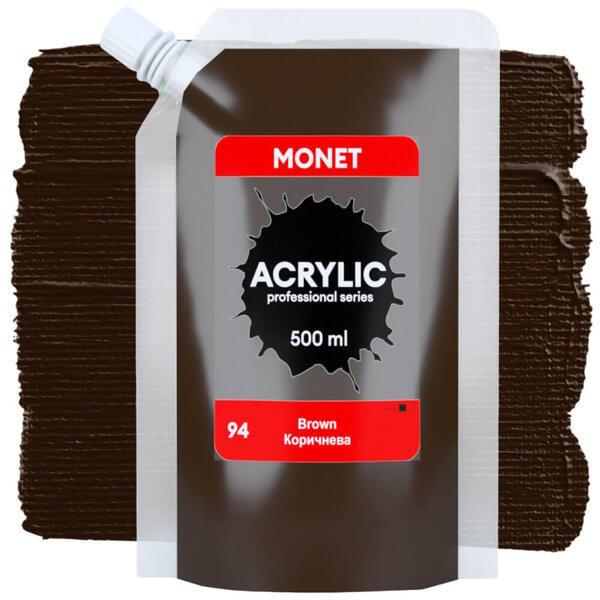 Акриловая краска Monet 94 500 мл Коричневый (500094) - фото 1