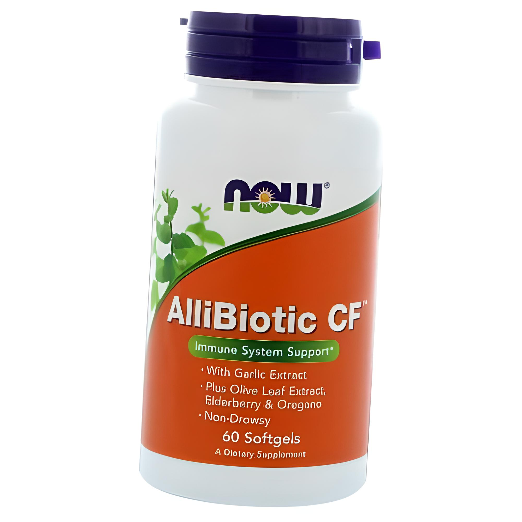 Пищевая добавка Now Черная бузина AlliBiotic CF 60 капсул (00000034338)