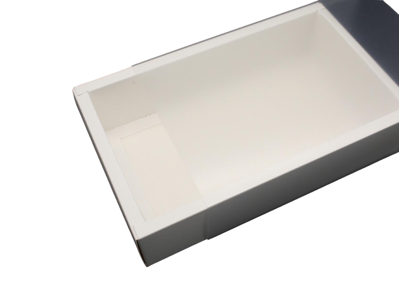 Коробка-пенал подарочная для десертов с прозрачной выдвижной крышкой 25х15х6 Белый (OA-15)