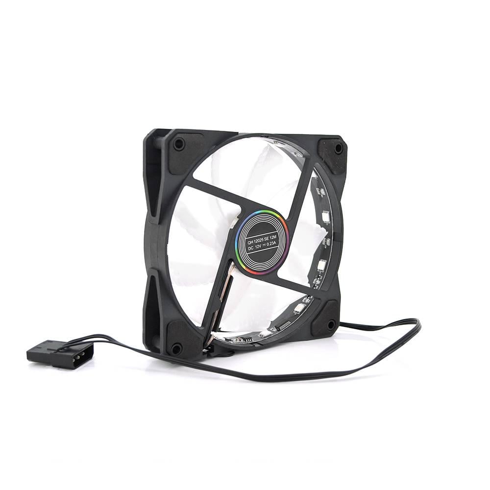 Кулер корпусний 12025 DC sleeve fan 4pin 120х120х25 мм 12V 1100об/хв 12LED RGB
