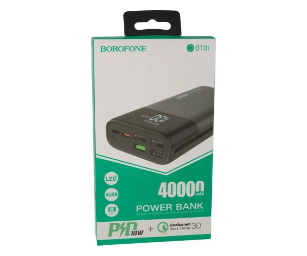 Батарея портативная Borofone DBT01 PD 40000 mAh Black - фото 2 Батарея портативная Borofone DBT01 PD 40000 mAh Black - фото 2