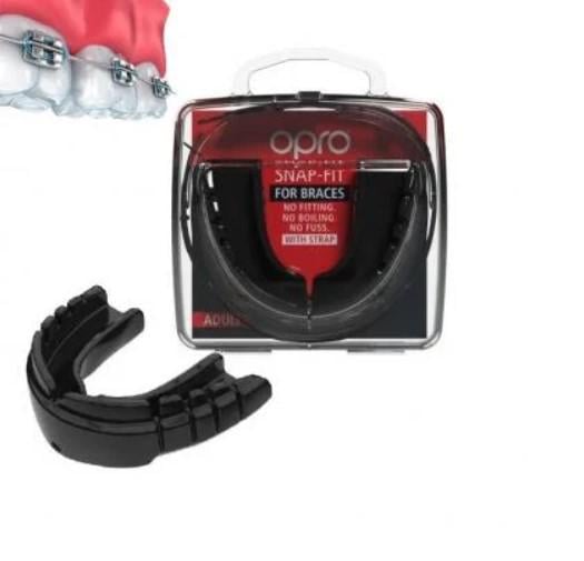 Капа Opro Snap-Fit FOR BRACES від 11 років миттєва під брекети Чорний (6936116104986)