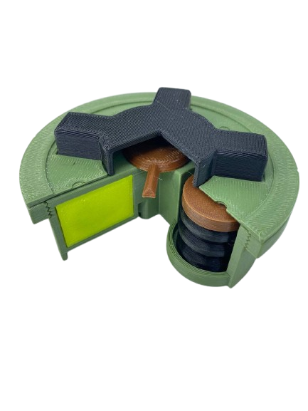 Макет протипіхотної фугасної міни натискної дії ПМН-2 в розрізі