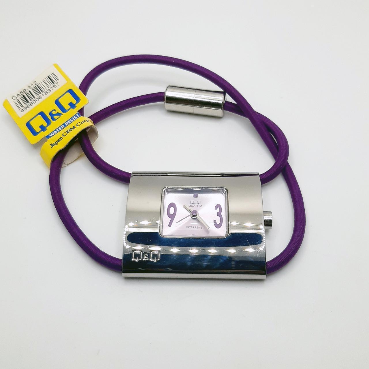 Наручные часы женские Q&Q кварцевый резинка на руку (GA59-312)