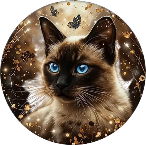 Магніт на холодильник акриловий з котом круглий 8 см (23174) Магніт на холодильник акриловий з котом круглий 8 см (23174)