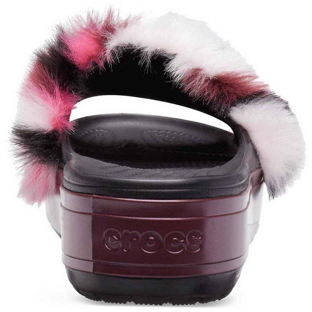 Шльопанці Crocs Crocband Platform Slide So Luxe M6W8 р. 38/24,5 см Black/Burgundy (17612289) - фото 5