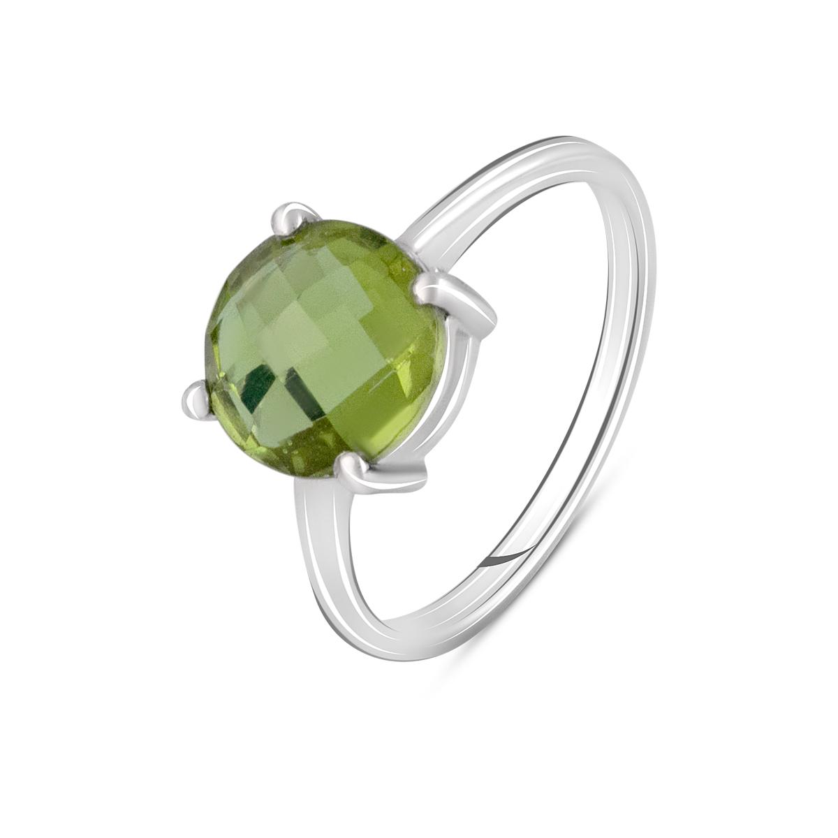 Кольцо серебряное с султанитом 2,533 ct 2,2 г р. 17,5 (1950647)