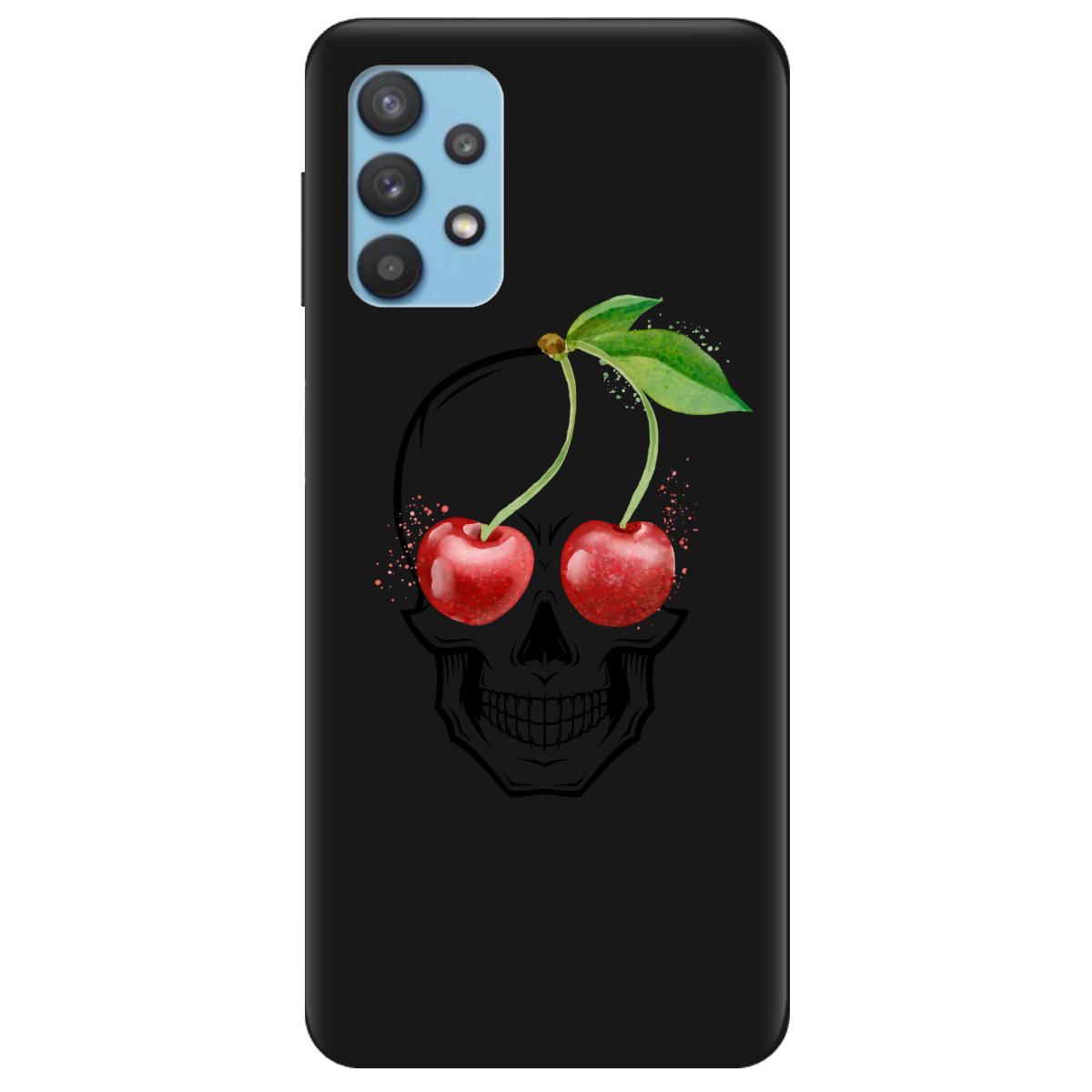 Силиконовый чехол Zorrov для Samsung Galaxy A32 - Cherry skull (15500050221123366) - фото 1