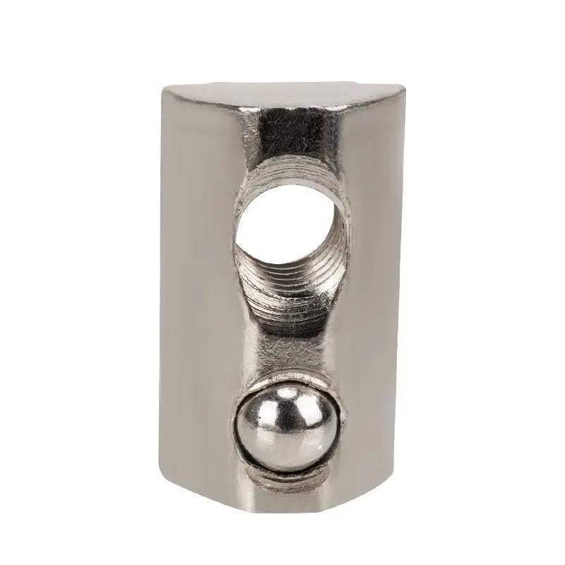 Гайка пружинна Т-подібна Kingroon тип 30 M6x20x12x7 мм вуглецева сталь з нікелевим покриттям (B01983)