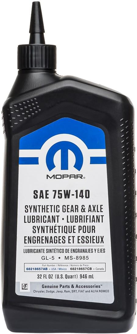 Мастило трансмісійне Mopar Synthetic Gear 75W-140 946 мл (623)