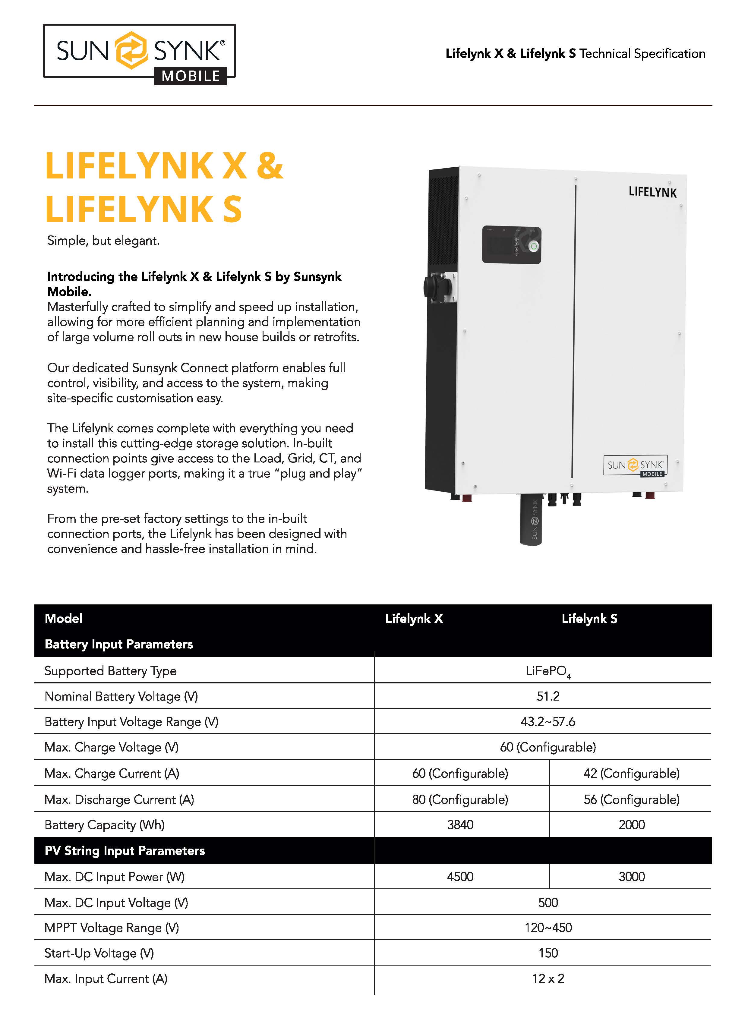 Інвертор гібридний Lifelynk X Plug&Play універсальний 3,5кВт з АКБ 3,84 кВт/години (19086957) - фото 2