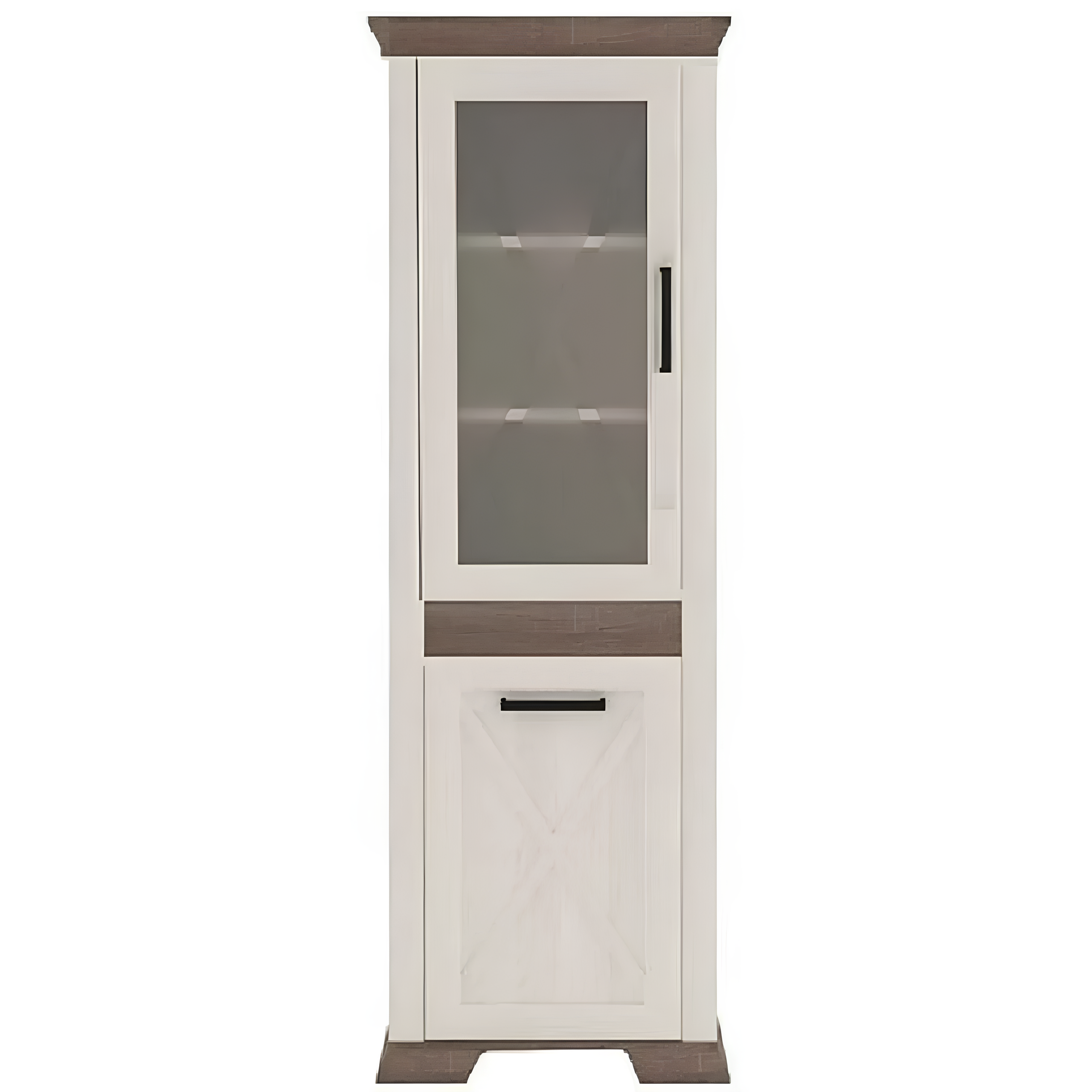 Пенал-вітрина Гербор Марсель REG1D1W Ясен сніжний/Дуб сонома трюфель (GRB-1065)