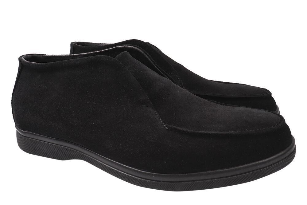 Туфли мужские Flamanti из замши на низком ходу р. 45 Черный (84-20DHC)