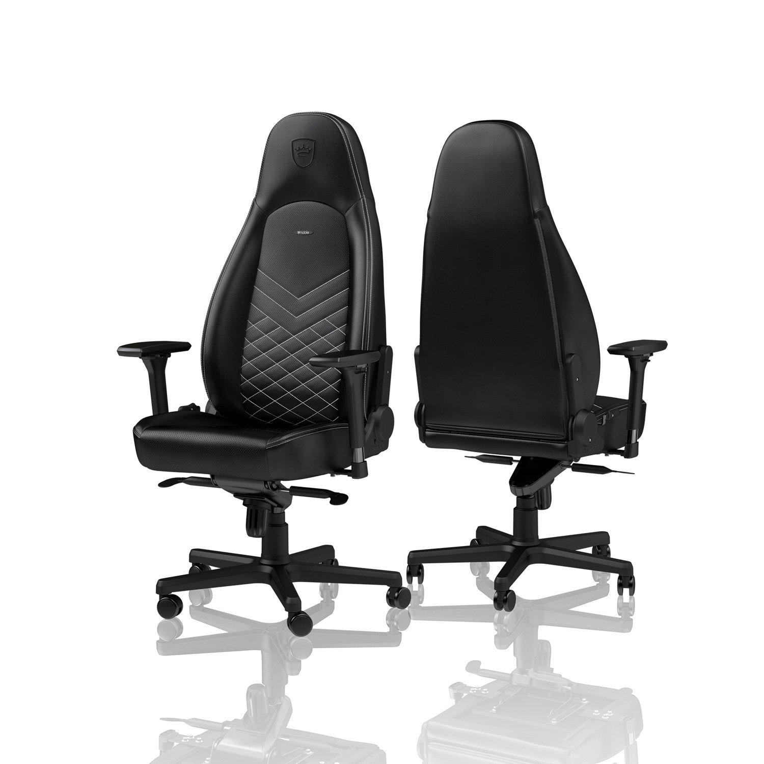 Крісло для геймерів Noblechairs Icon Black/Platinum White (10440687) - фото 2