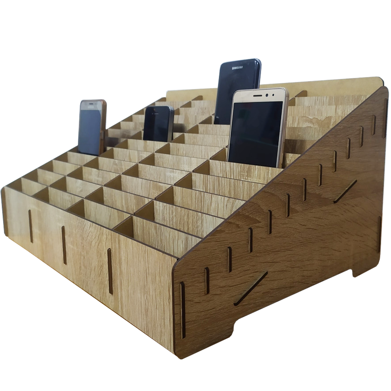 Органайзер-подставка для смартфонов деревянная 48 ячеек 42х29,3х21 см (31489441) - фото 3 Органайзер-подставка для смартфонов деревянная 48 ячеек 42х29,3х21 см (31489441) - фото 3