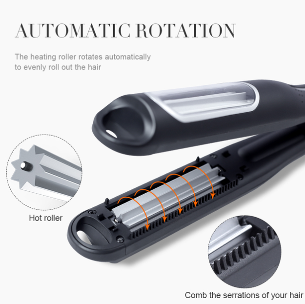 Стайлер для завивки волос Automatic Crimping Hair Iron 8040 с вращением нагревательных элементов (14639179) - фото 8