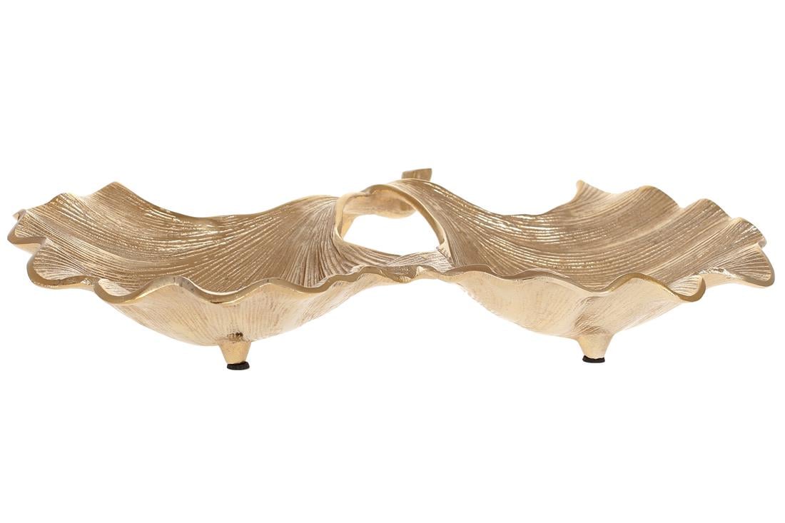 Блюдо BonaDi Гинкго двойное декоративное 32 см (438-123) - фото 2 Блюдо BonaDi Гинкго двойное декоративное 32 см (438-123) - фото 2