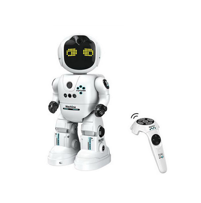 Робот K 46 звуки світло мелодії рухається 3,7 V режим програмування реагує на жести та дотик повертає голову в коробці