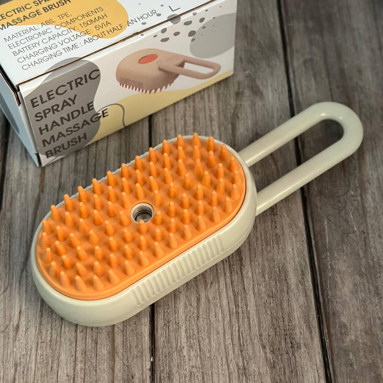 Парова щітка-масажер 3в1 Рет Spray Massage BrusH з паровим розпилювачем для вичісування собак та котів - фото 6