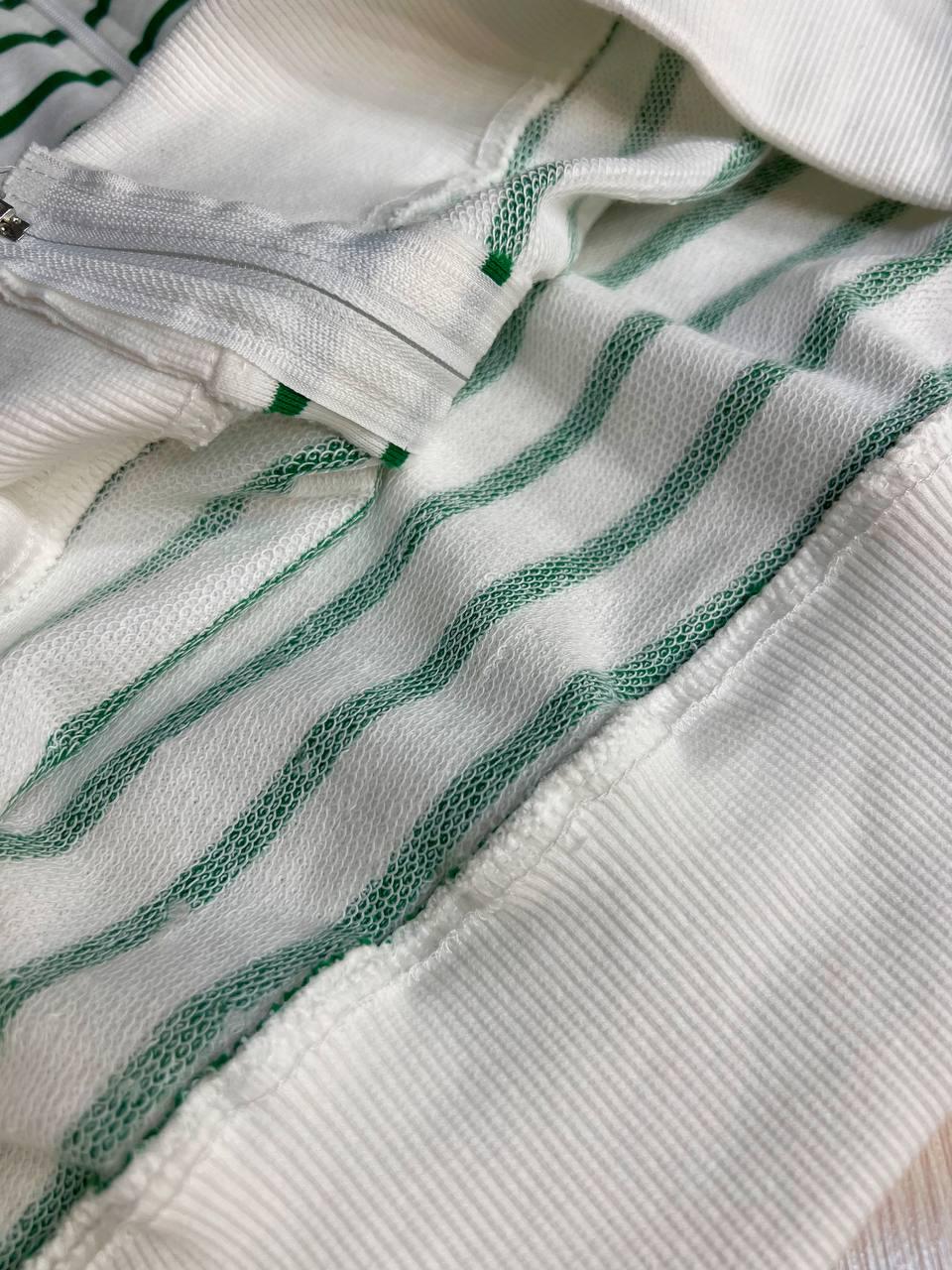 Толстовка жіноча PEPPER MINT 24-01 в смужку на блискавці з капюшоном OS Зелений (1371) - фото 8