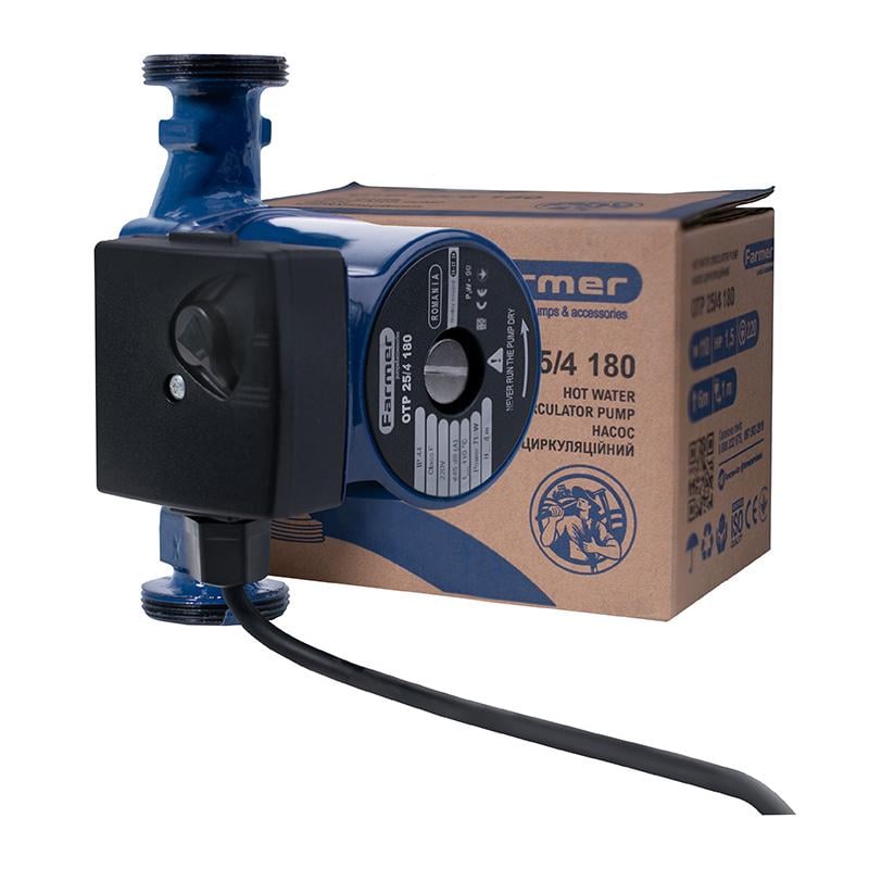 Насос циркуляційний Farmer 25/4-180 71 Вт H 4 м Q 40 л/хв