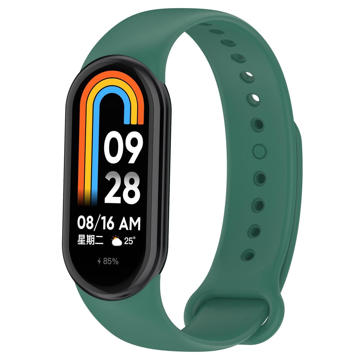 Ремешок силиконовый для фитнеса браслета Mi Band 8/9 Dark Green (000566418)