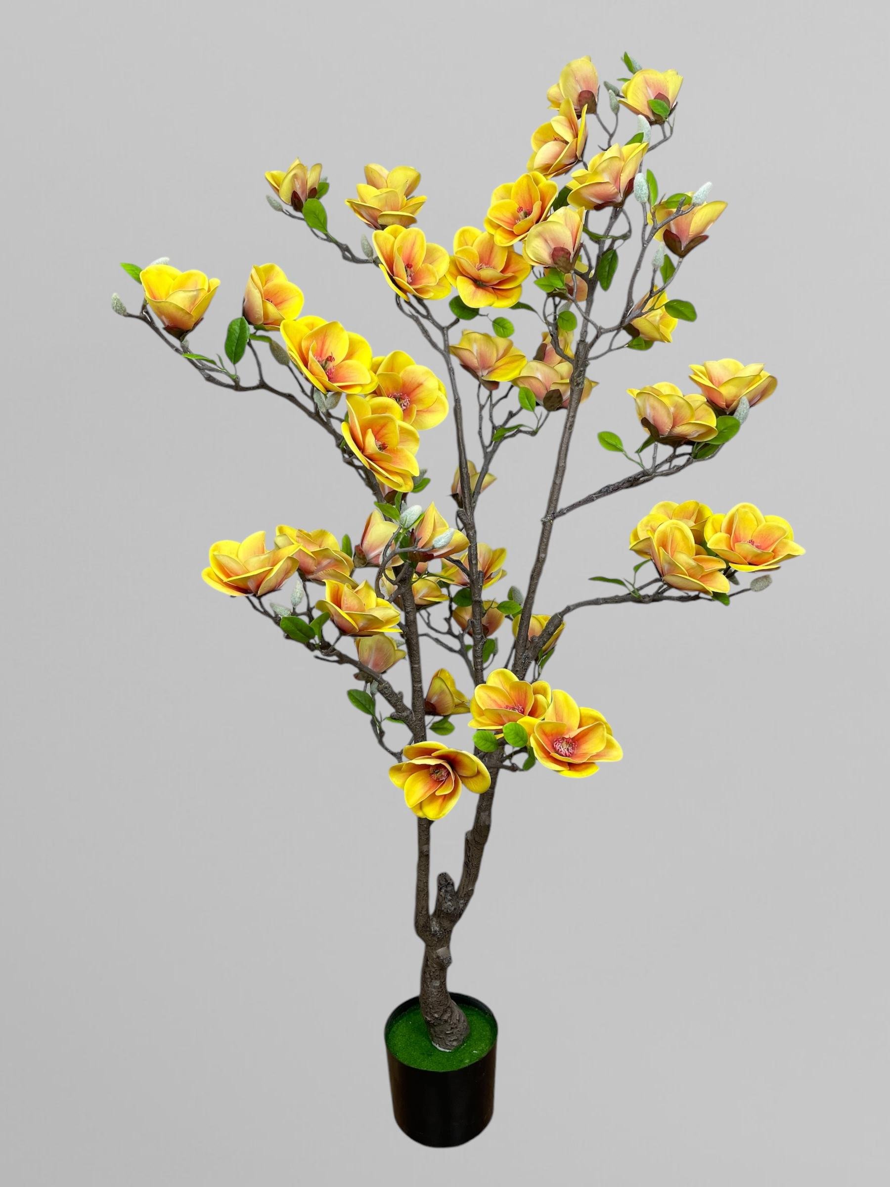 Искусственное дерево магнолия 155 см Желтый (Д14004)