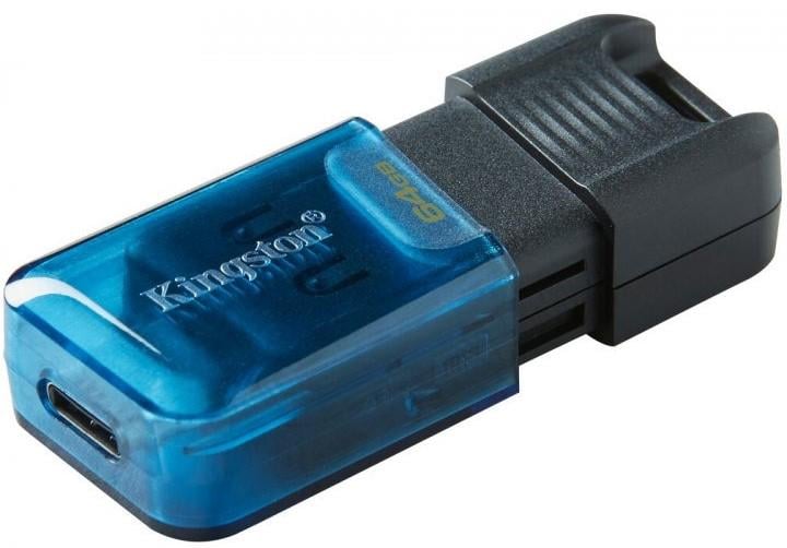 Флеш-память Kingston DT80M 64 Гб USB Type-C Черный с синим (11169218) - фото 2