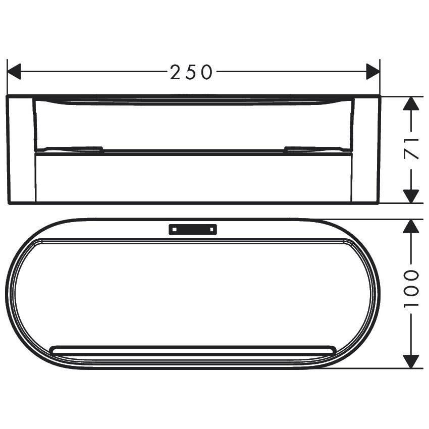 Полка настенная пластиковая Hansgrohe WallStoris 27912670 Черный (145363) - фото 2 Полка настенная пластиковая Hansgrohe WallStoris 27912670 Черный (145363) - фото 2