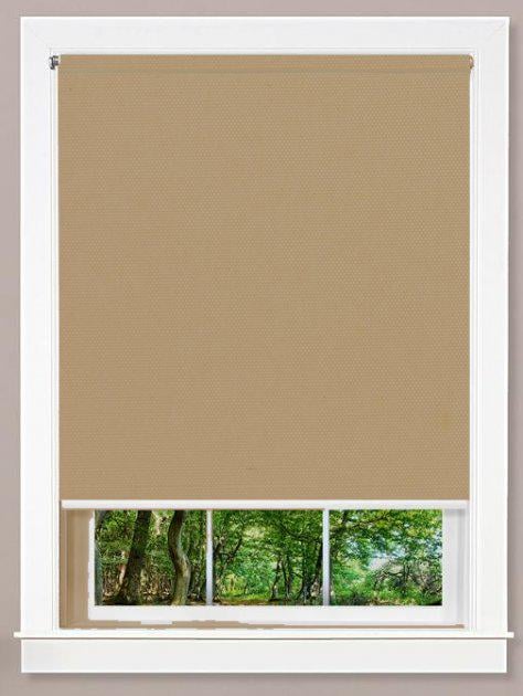 Тканинна ролета для мансардних вікон Roletas 82x160 см тканина Персик (0500)