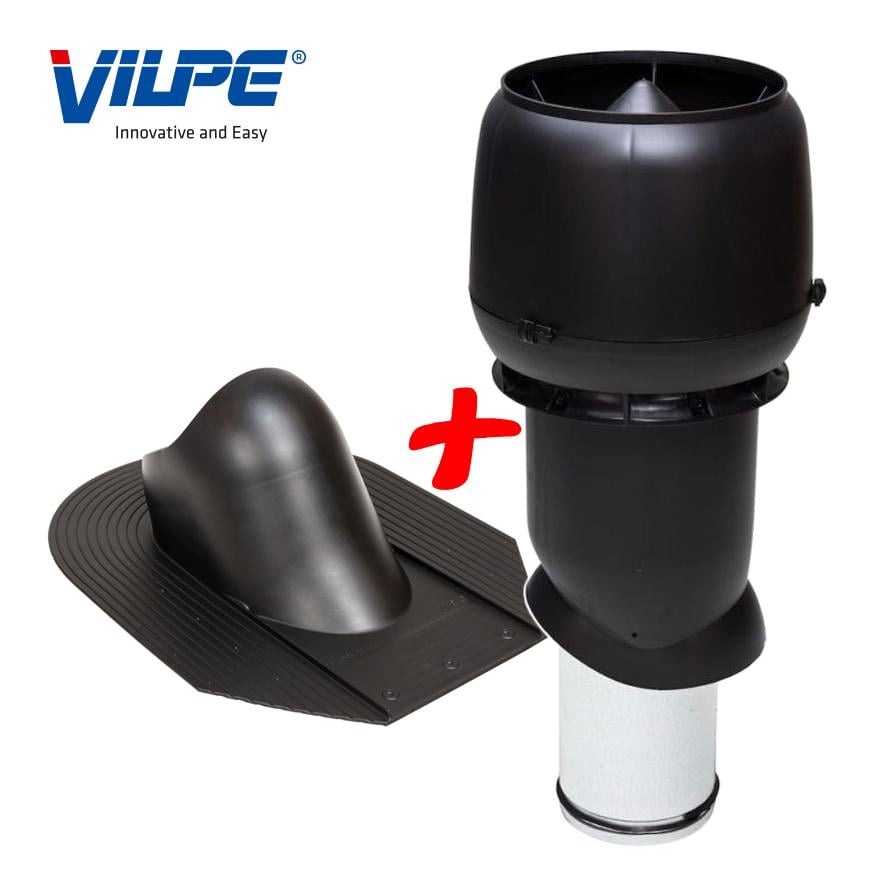 Выход вентиляционный Vilpe для битумной черепицы утепленный Ø 160 мм 500 мм 9005 Черный (30078877) - фото 2 Выход вентиляционный Vilpe для битумной черепицы утепленный Ø 160 мм 500 мм 9005 Черный (30078877) - фото 2