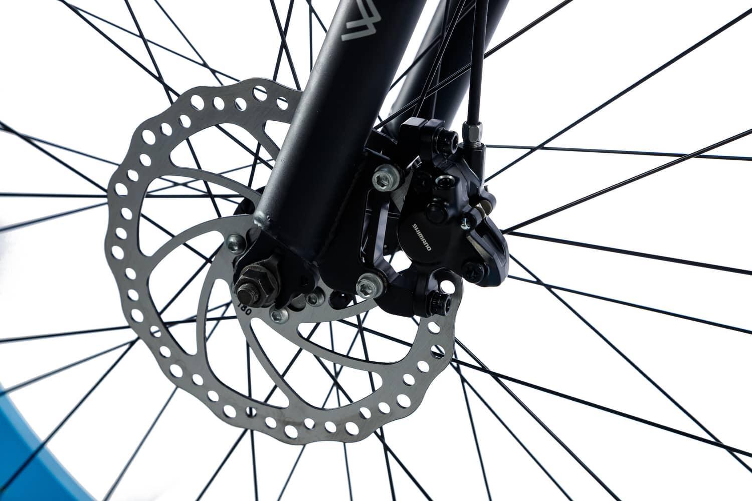 Електровелосипед фэтбайк Wendat c гідравлічними гальмами 26"/19" 48V 24Ah 1000W Чорно-синій (EVFWCS) - фото 3