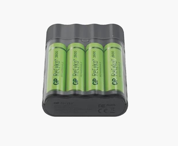 Зарядний пристрій з акумуляторами GP 2в1 Power Solution та AA/R6 2700 mAh NiMh ReCyko+ 4 шт. (GPX411)