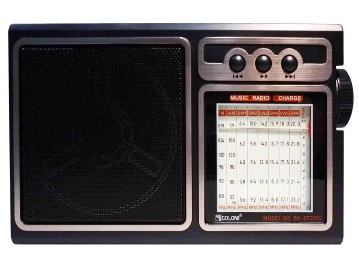 Радиоприемник Golon RX-BT319S Bluetooth 5 W солнечная панель Черный (da76aa2f)