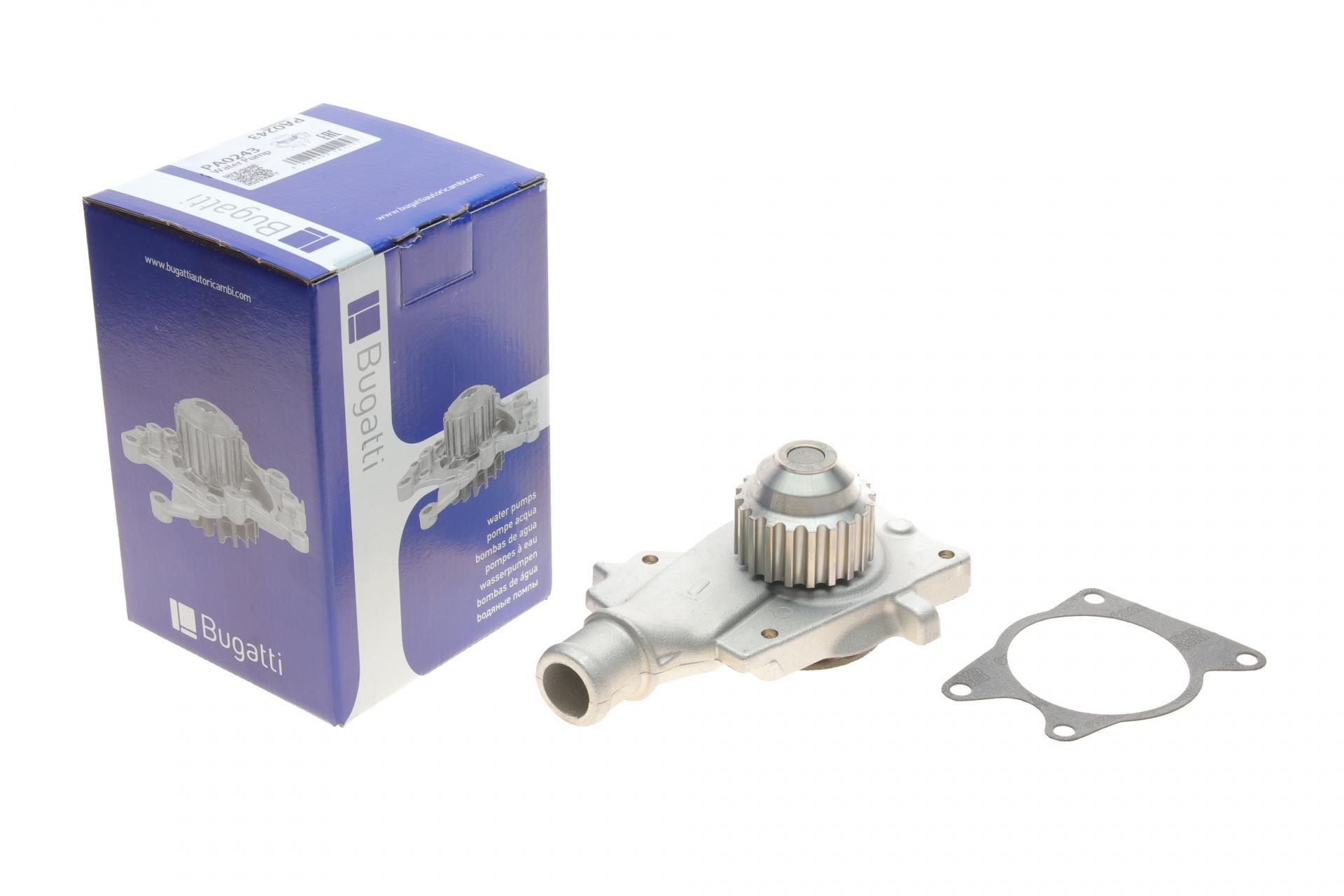 Помпа воды Bugatti Ford Fiesta II/III/Escort III/IV/V/VI/VII 1.3/1.4/1.6 81-00 20z B/B 8 лоп. PA0243