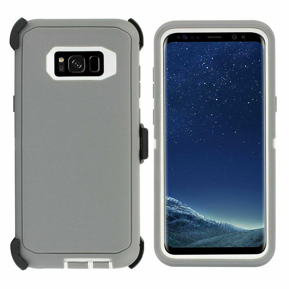 Чехол противоударный с клипсой подставкой OtterBox Defender для Samsung S8 Plus Gray