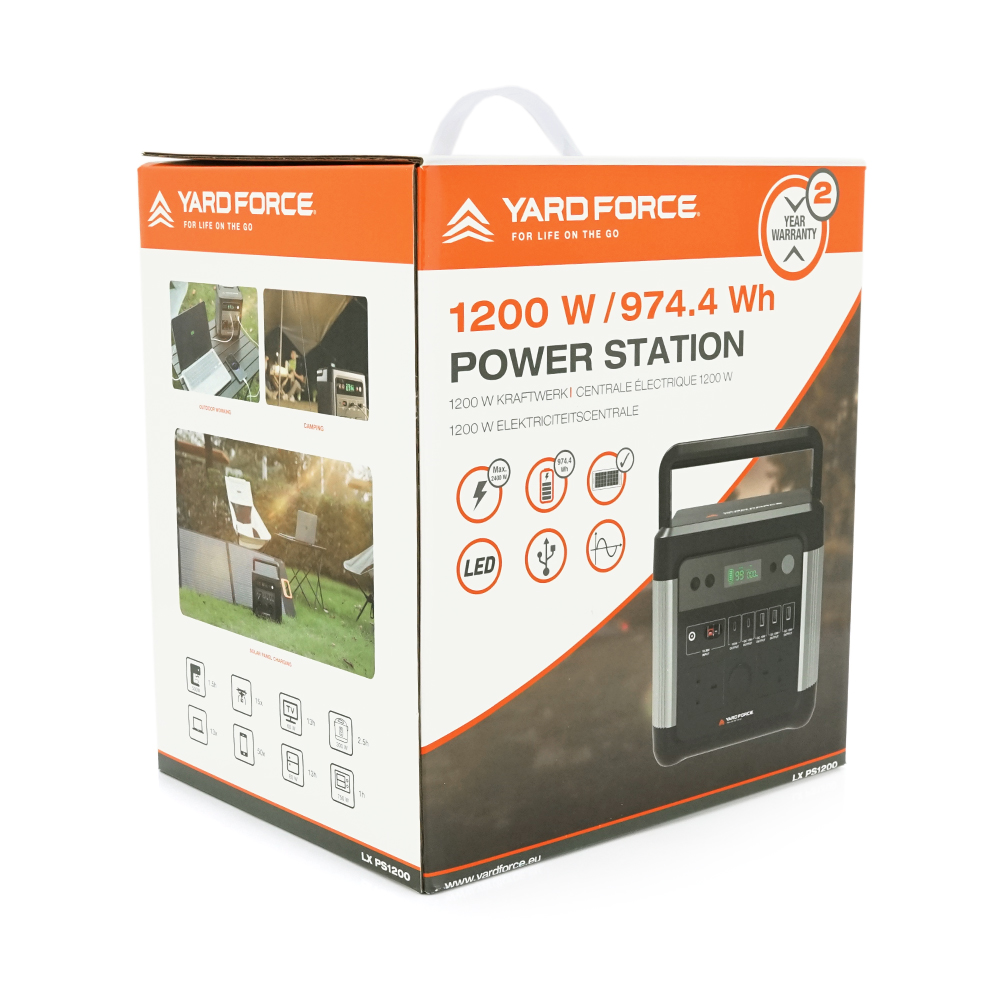 Зарядная станция портативная Yard Force LX PS1200 1200 Вт 974Wh Li-ion 248х190х245 мм (YUT_V8334) - фото 2 Зарядная станция портативная Yard Force LX PS1200 1200 Вт 974Wh Li-ion 248х190х245 мм (YUT_V8334) - фото 2