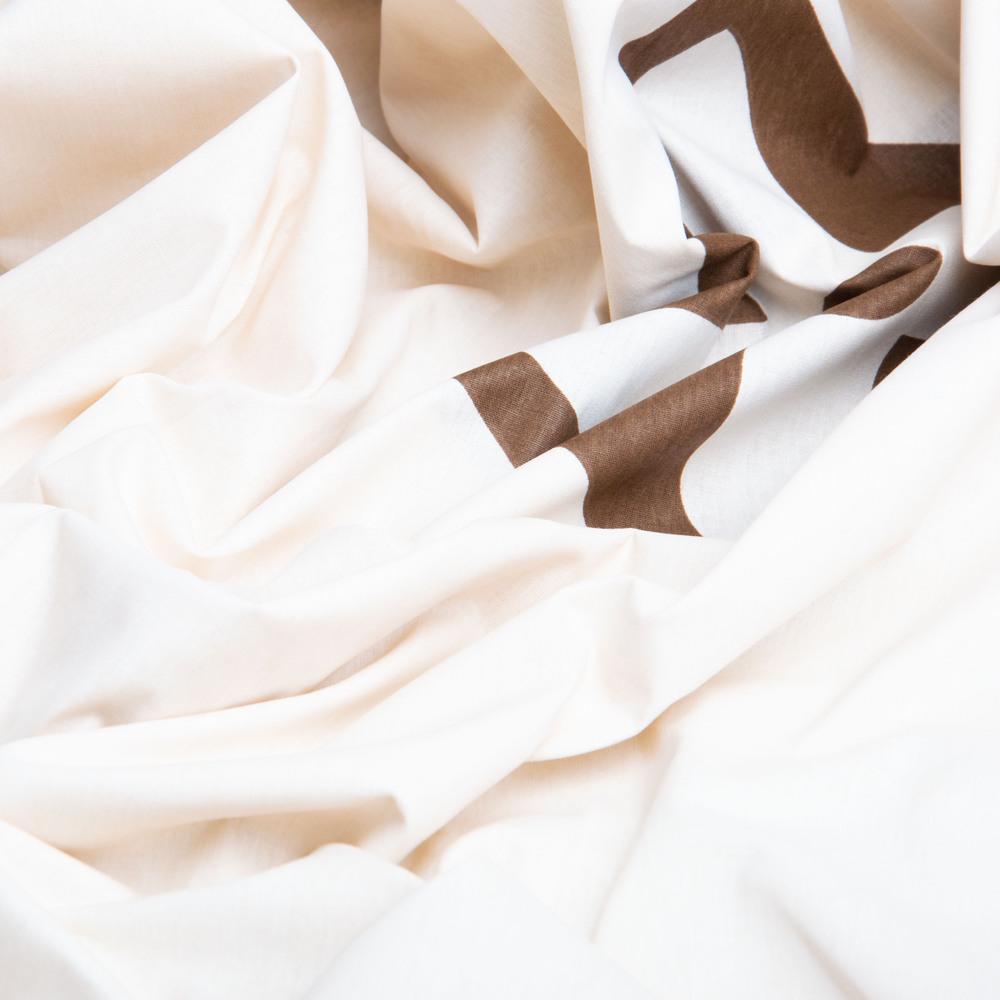 Ткань бязь ранфорс для постельного белья LV 2,4 м Бежевый (24979)