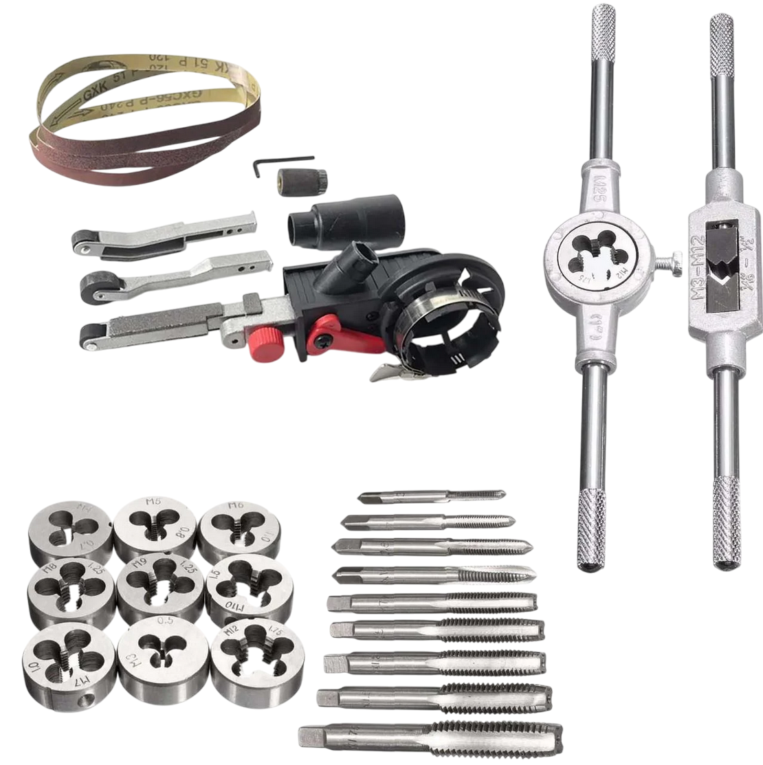 Комплект для ремонту будинку для нарізки різьби і гриндер-насадка для болгарки (id_113855) Комплект для ремонту будинку для нарізки різьби і гриндер-насадка для болгарки (id_113855)