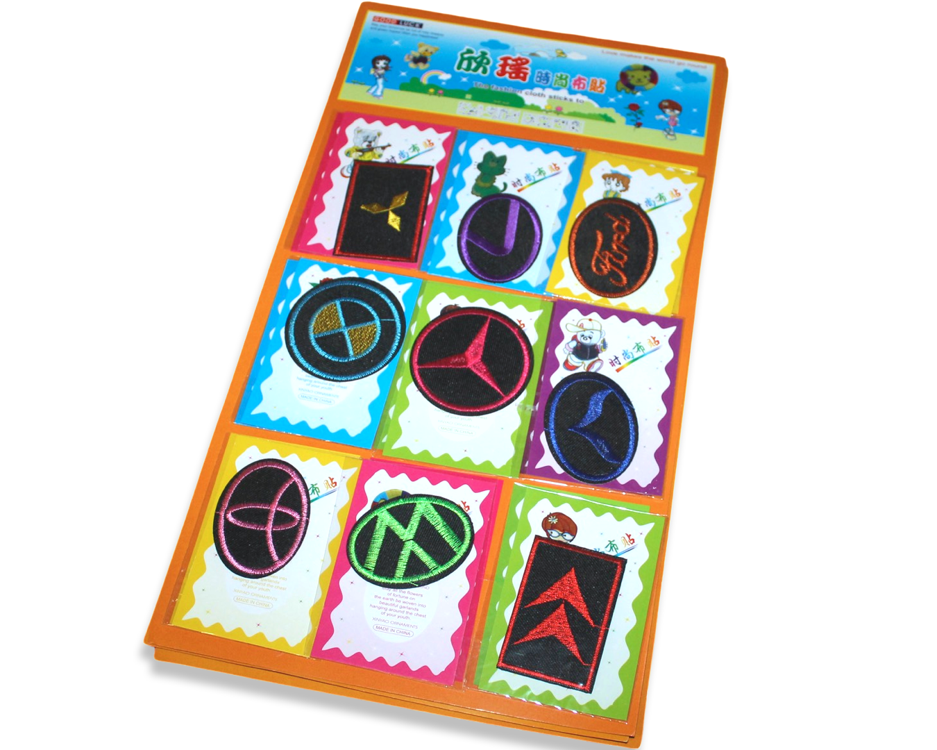 Аппликация для одежды нашивка №156 Эмблемы авто 9 шт.6х6 см