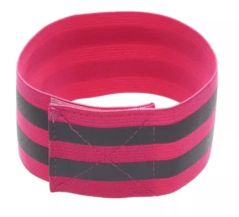 Светоотражающий браслет с двумя полосками 33x5 см Розовый (19023/3)
