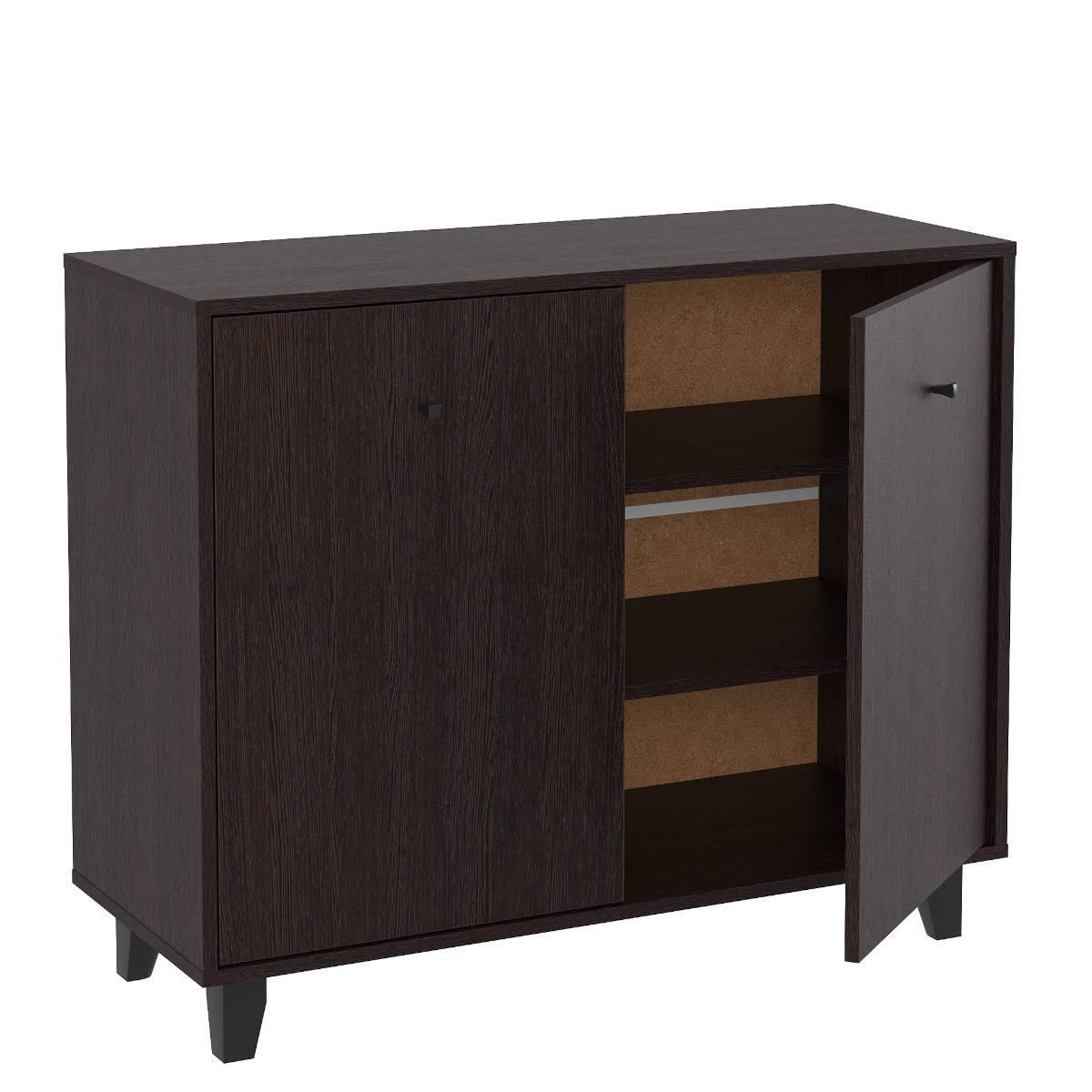 Комод Компаніт з 2 дверцятами 100х40х82 см Венге темний (26914754) - фото 1 Комод Компаніт з 2 дверцятами 100х40х82 см Венге темний (26914754) - фото 1