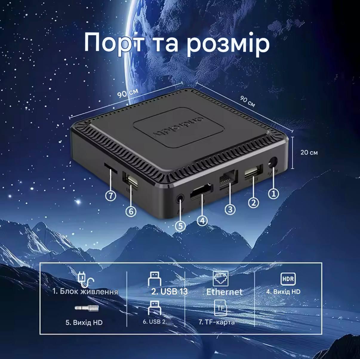Смарт-приставка Q7 8/128 Гб Android 14 TV Box налаштована - фото 9 Смарт-приставка Q7 8/128 Гб Android 14 TV Box налаштована - фото 9