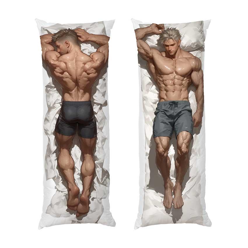 Подушка дакимакура Anime style Muscular man габардин 140х45 см (113136-2)